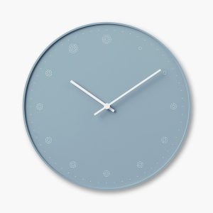 Molecule Wall Clock Blue