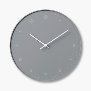 Molecule Wall Clock Grey