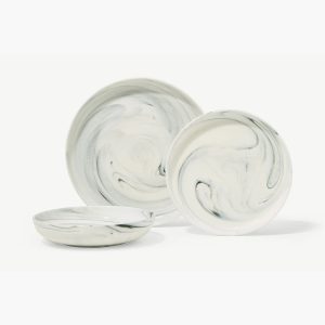 Lillianna 12 Piece Marbled Dinner Set